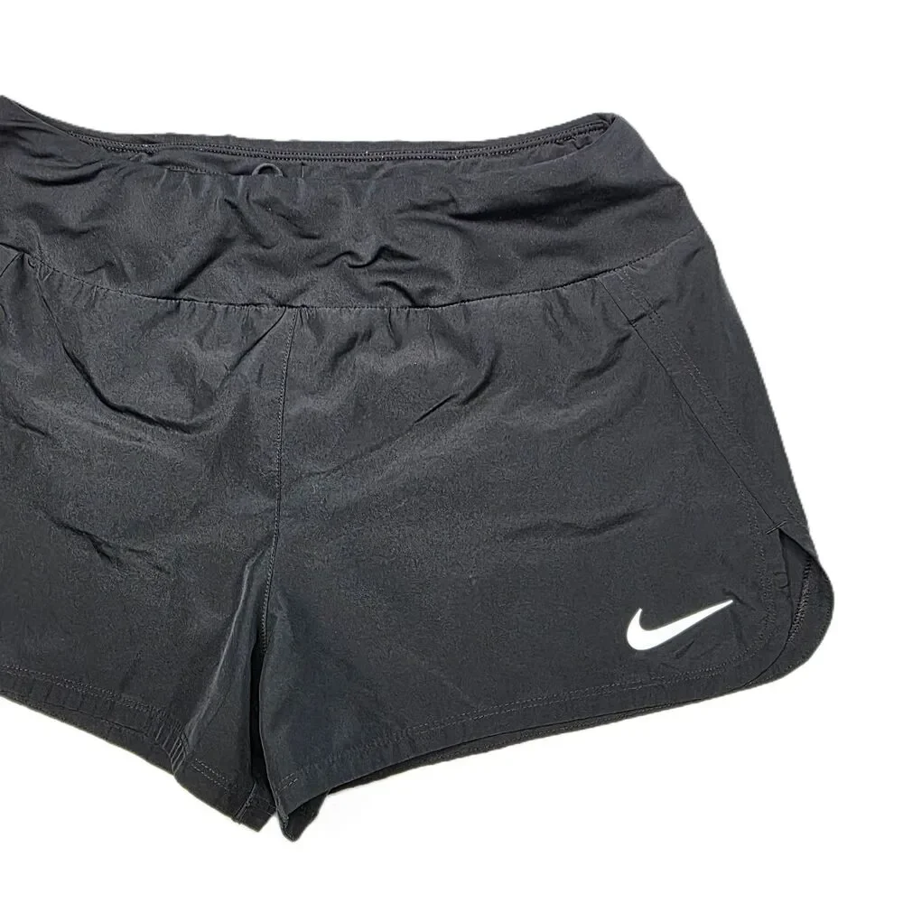 Nike Crew Running Shorts Women’s M Dri-Fit Black Reflective CJ2400 Lined